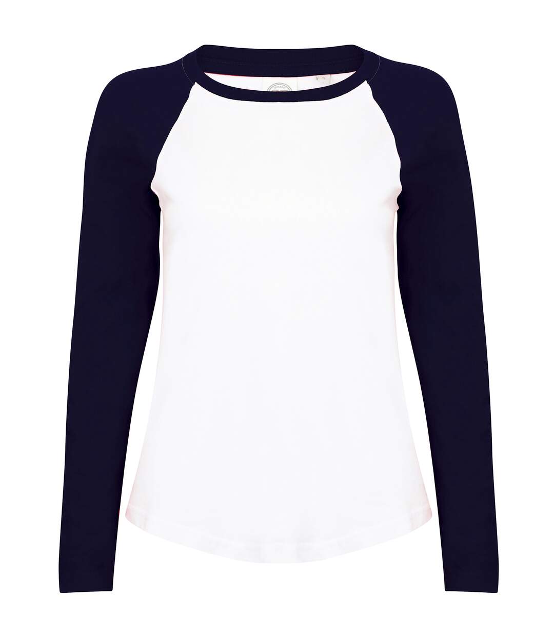 Skinni Fit - T-shirt à manches longues - Femme (Blanc/Bleu marine) - UTRW4731