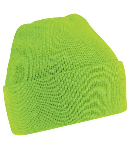 Bonnet tricoté unisexe vert clair Beechfield