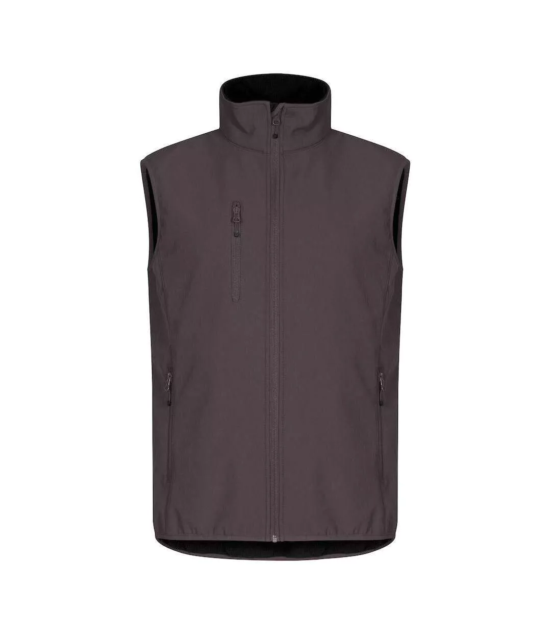 Mens Classic Soft Shell Jacket Dark Grey Clique-1