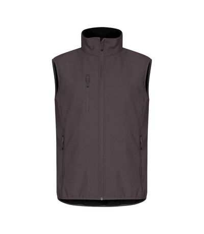 Mens Classic Soft Shell Jacket Dark Grey Clique