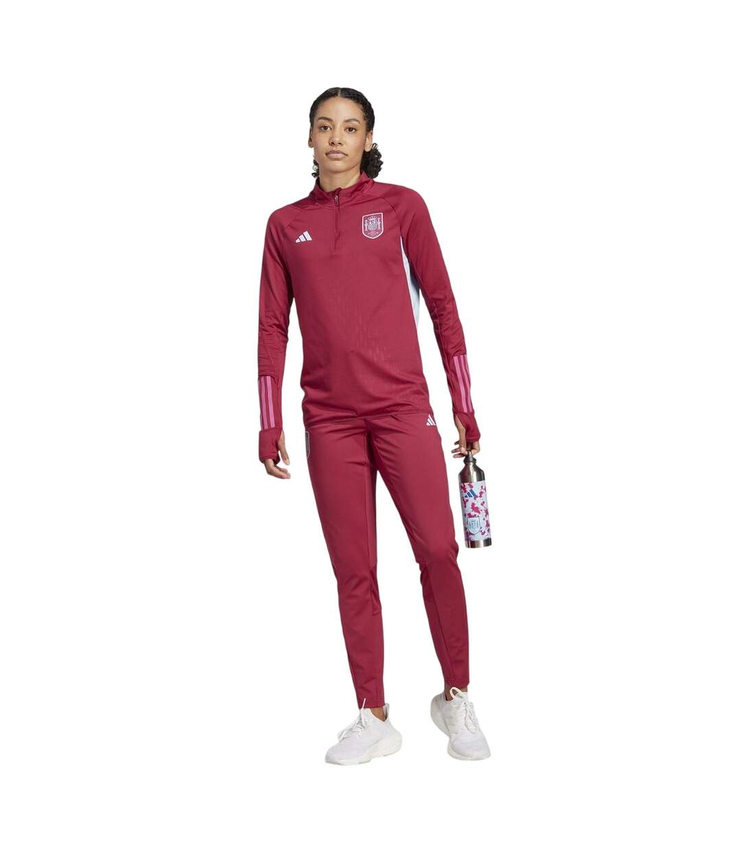 Haut Entraînement Motif/style Espagne Trio Pro Femme Rubis Adidas-4