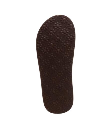 Womens/ladies Adios Leopard Print Flip Flops Tan Rocket Dog