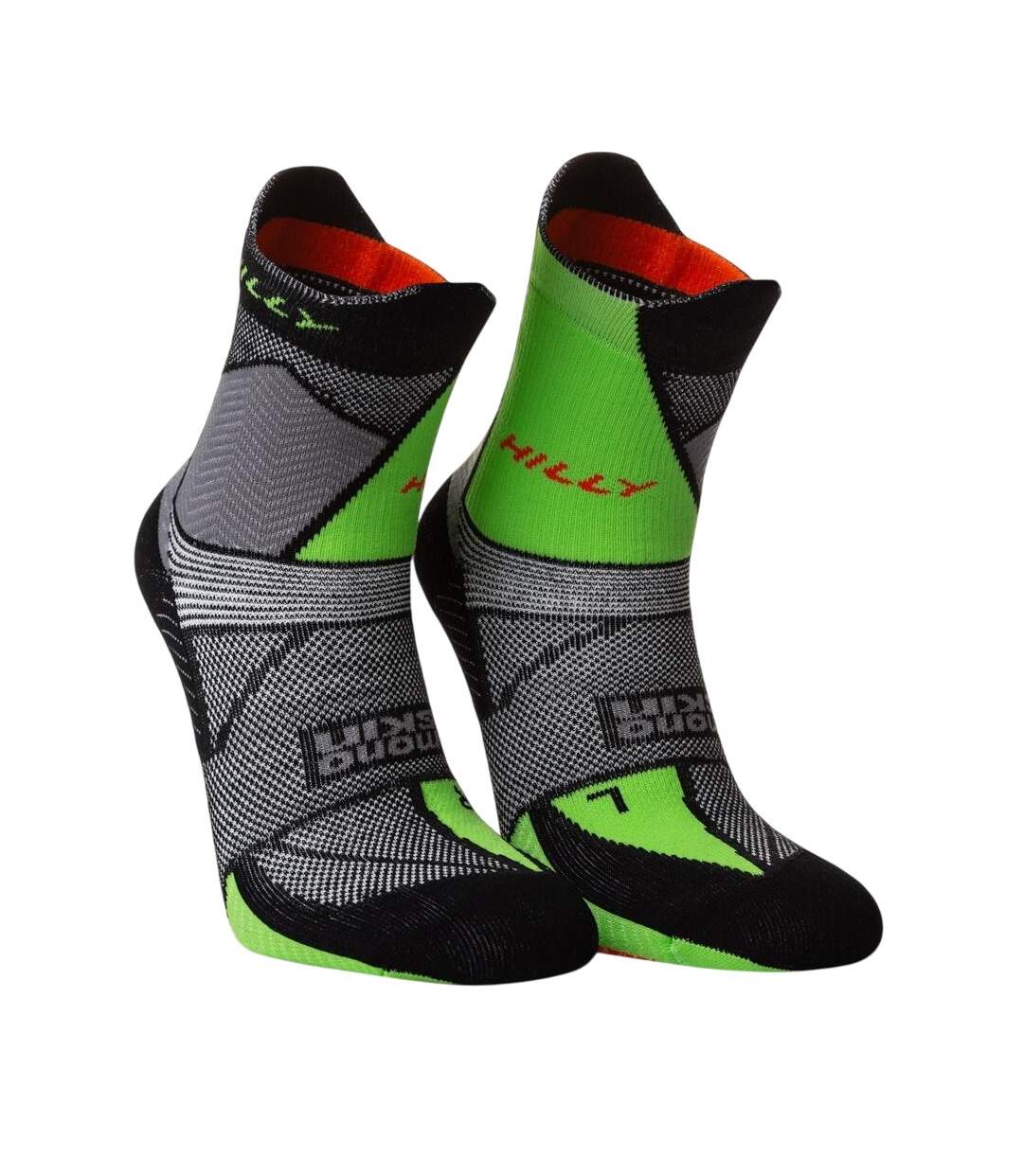 Unisex Adult Marathon Fresh Ankle Socks Medium Black Grey Hilly-2