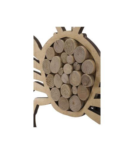 Décoration Murale en Bois à Suspendre Crabe 35cm Naturel