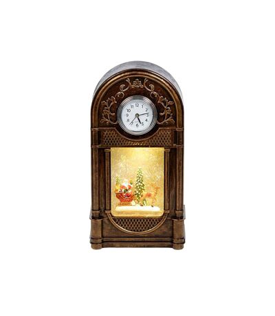 Antique santa claus christmas mantel clock 29cm antique gold Premier