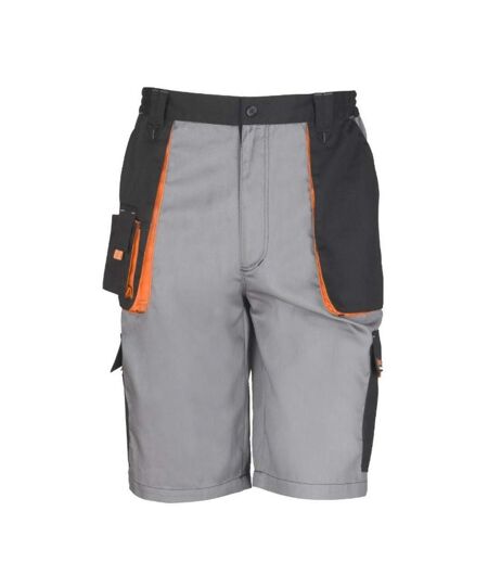 Short Lite Homme Noir Gris Orange WORK-GUARD By Result