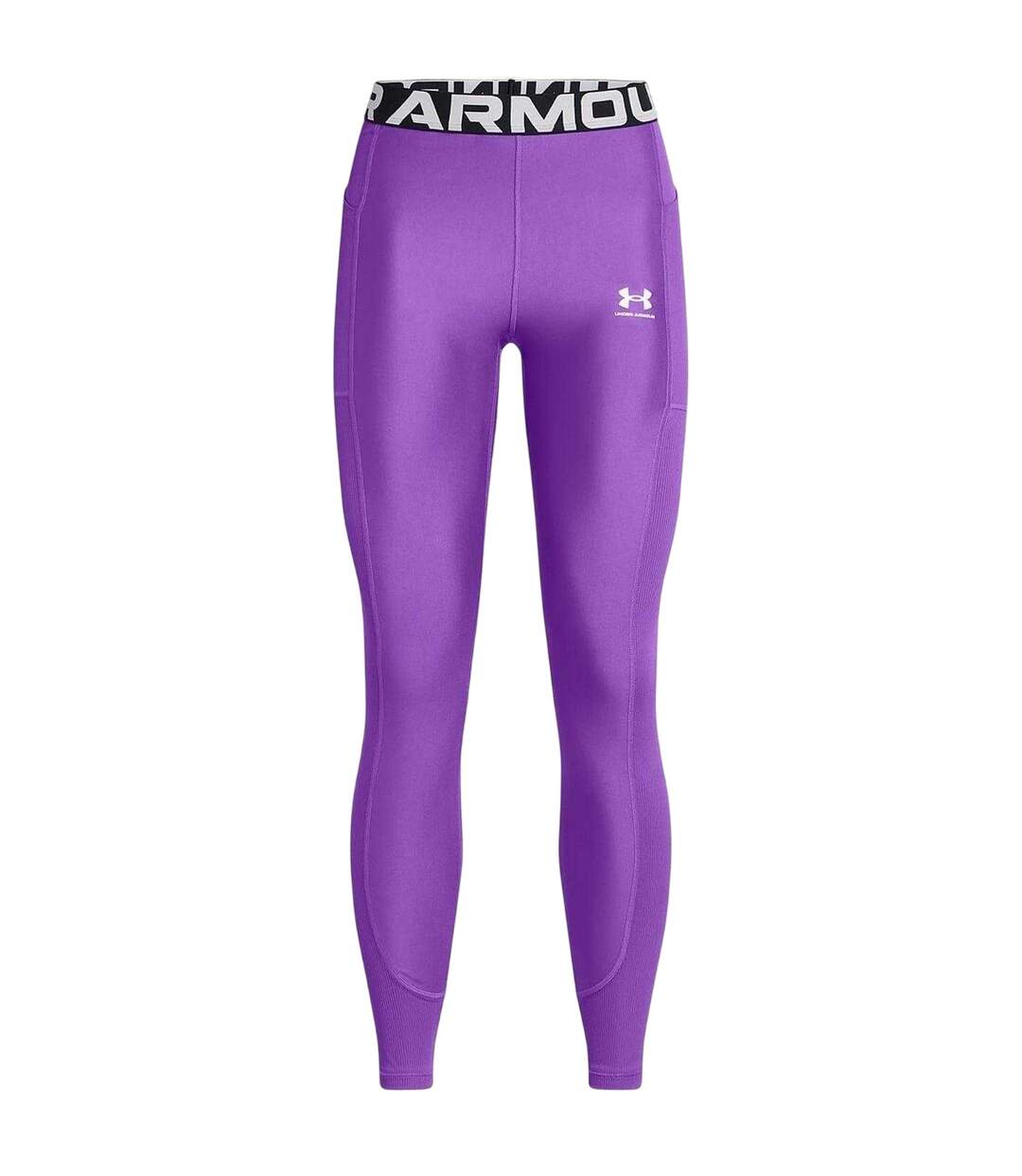 Womens/ladies Heatgear Moisture Wicking Leggings Purple Under Armour-2