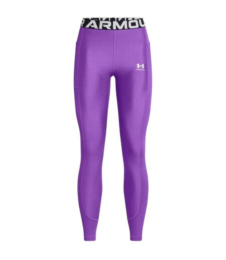 Womens/ladies Heatgear Moisture Wicking Leggings Purple Under Armour