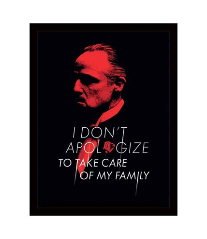 The Godfather Don´t Apologize Print (Red/Black) (40cm x 30cm)