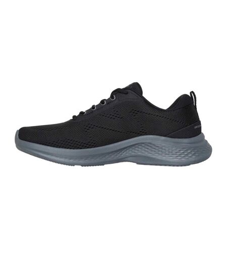 Mens Go Run Consistent Mesh Low Trainers Black Charcoal Skechers