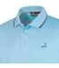 Mens Waffle Knit Polo Shirt Sky Under Par-3