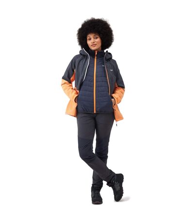 Womens/ladies Wentwood Viii 2 In 1 Jacket Apricot Crush Seal Grey Regatta