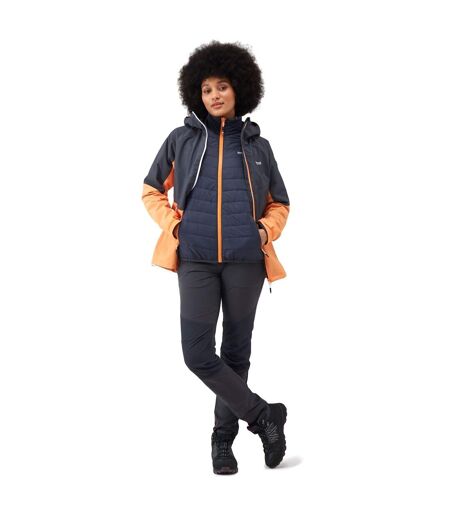Womens/ladies Wentwood Viii 2 In 1 Jacket Apricot Crush Seal Grey Regatta