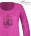 MAYFLOWER NUAGE – Tee-shirt manches longues fushia 100% coton col bateau pour un look vitaminé-4