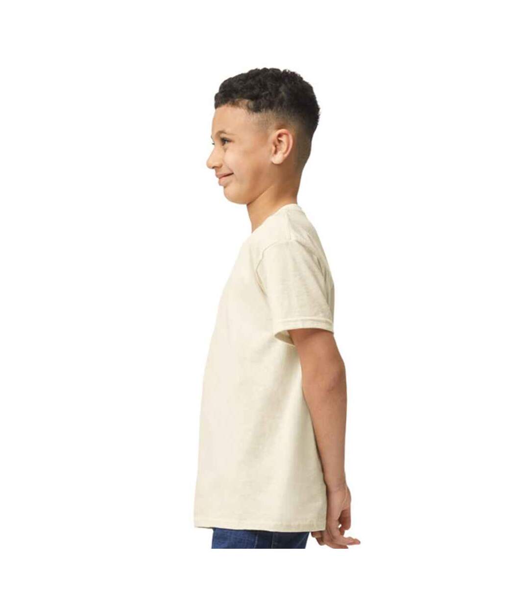 T-shirt enfant beige pâle Gildan-3