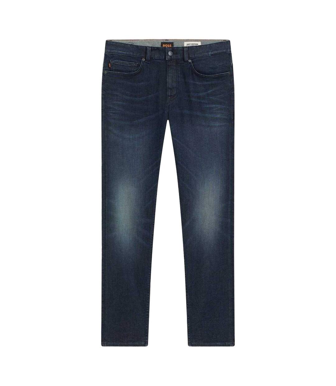 Mens Delaware Denim 5 Pockets Slim Jeans Dark Blue Boss-2