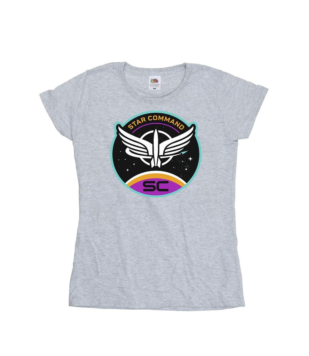 Disney T-shirt en coton Lightyear Star Command Circle Womens/Ladies (Gris sportif) - UTBI28994-1