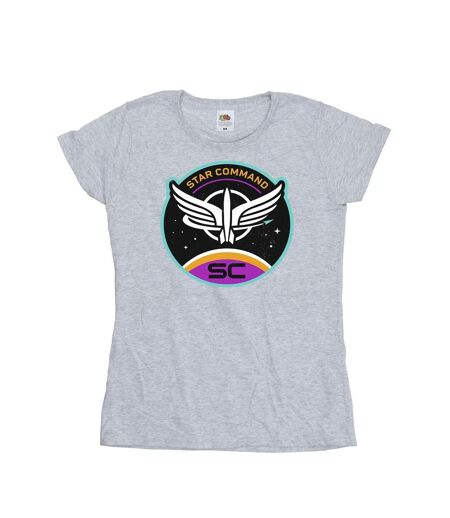 Disney T-shirt en coton Lightyear Star Command Circle Womens/Ladies (Gris sportif) - UTBI28994