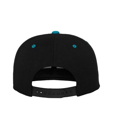 Flexfit Unisex Adult Hawaiian Snapback Cap (Black/Aqua)