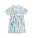 Womens/ladies Cloud Smock Dress Blue Care Bears-2
