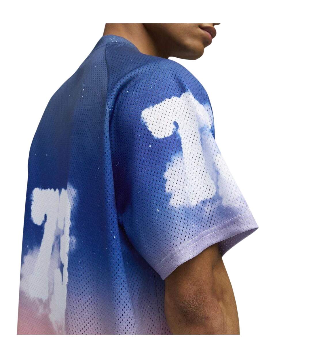 Mens Hooptopia Sunset T-shirt Persian Blue Puma-4