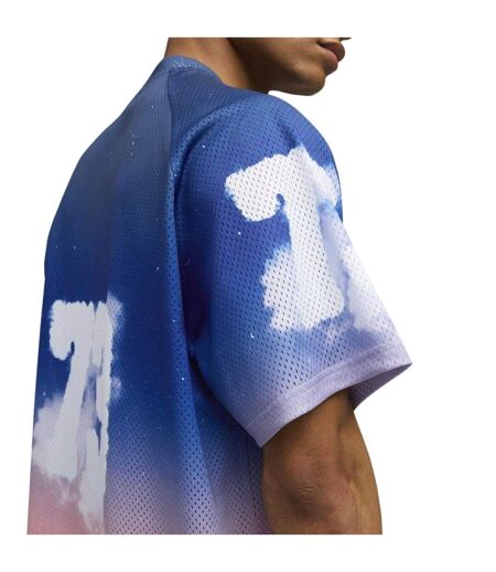 Mens Hooptopia Sunset T-shirt Persian Blue Puma