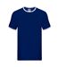 Fruit of the Loom - T-shirt RINGER - Homme (Bleu roi / Blanc) - UTRW9299