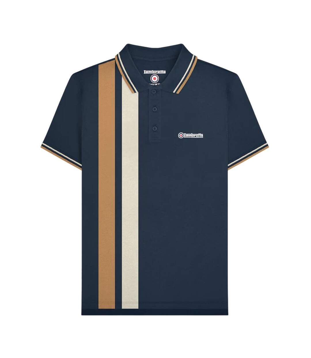 Polo Ss25 Homme Bleu Marine Lambretta-2