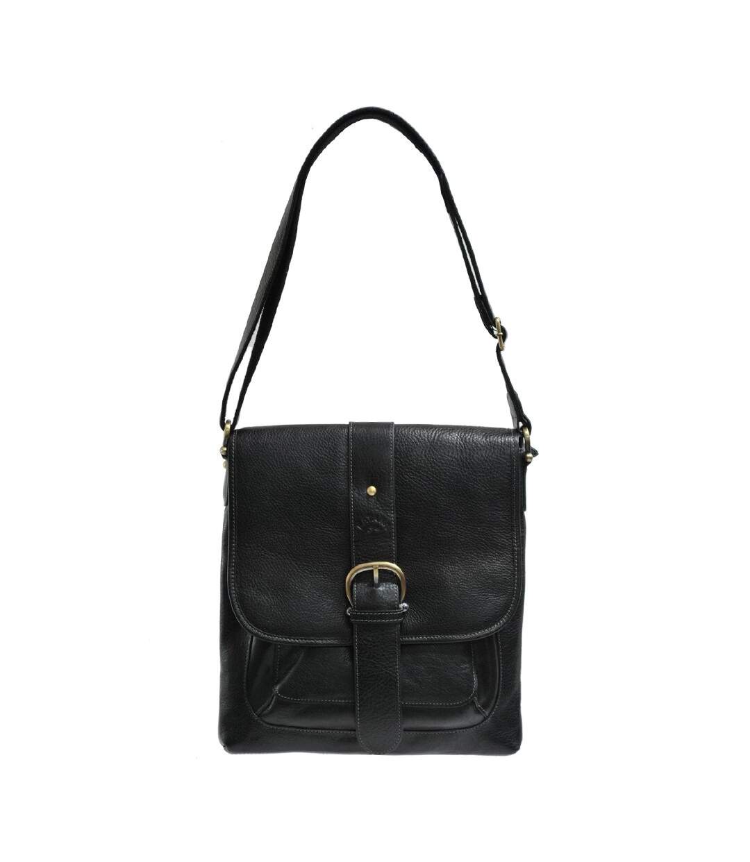 Katana - Sac style gibecière femme en cuir - noir - 5211