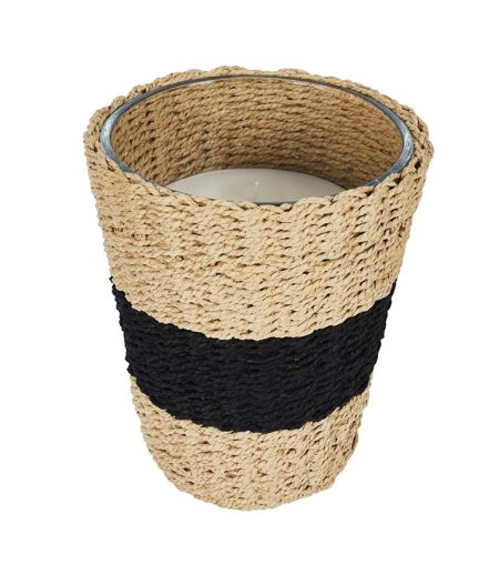 Bougie Parfumée Panier Tressé 23cm Bois & Gingembre