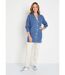 Gilet long boutonné torsades col V-3