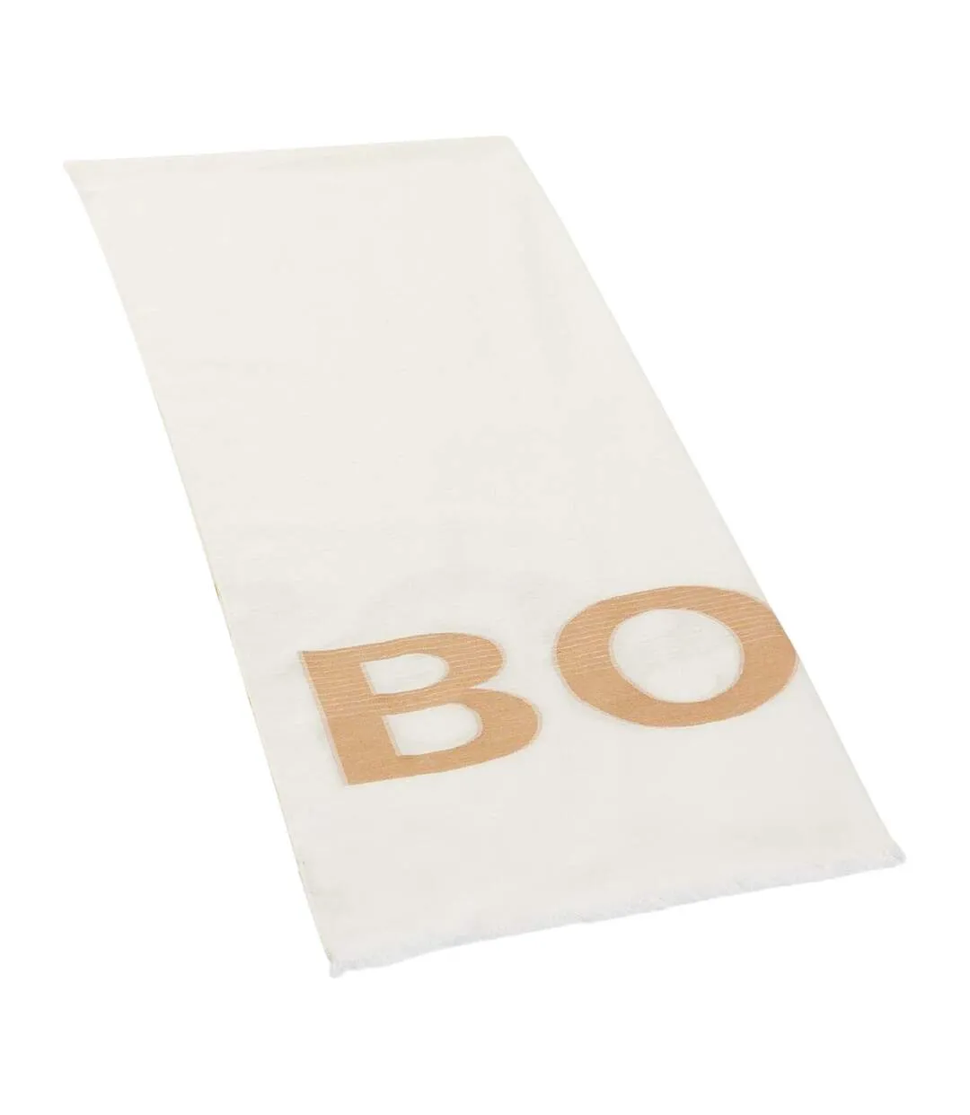 Écharpe Motif/style Oblongue Adulte Taille Unique Blanc Boss-2