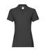 Womens/ladies Premium Polo Shirt Black Fruit Of The Loom-1