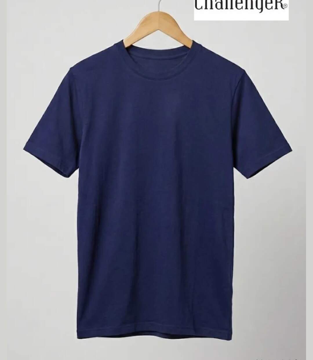 Tee-shirt Uni Ras du Cou Challenger F110 Bleu Marine-2