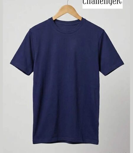 Tee-shirt Uni Ras du Cou Challenger F110 Bleu Marine