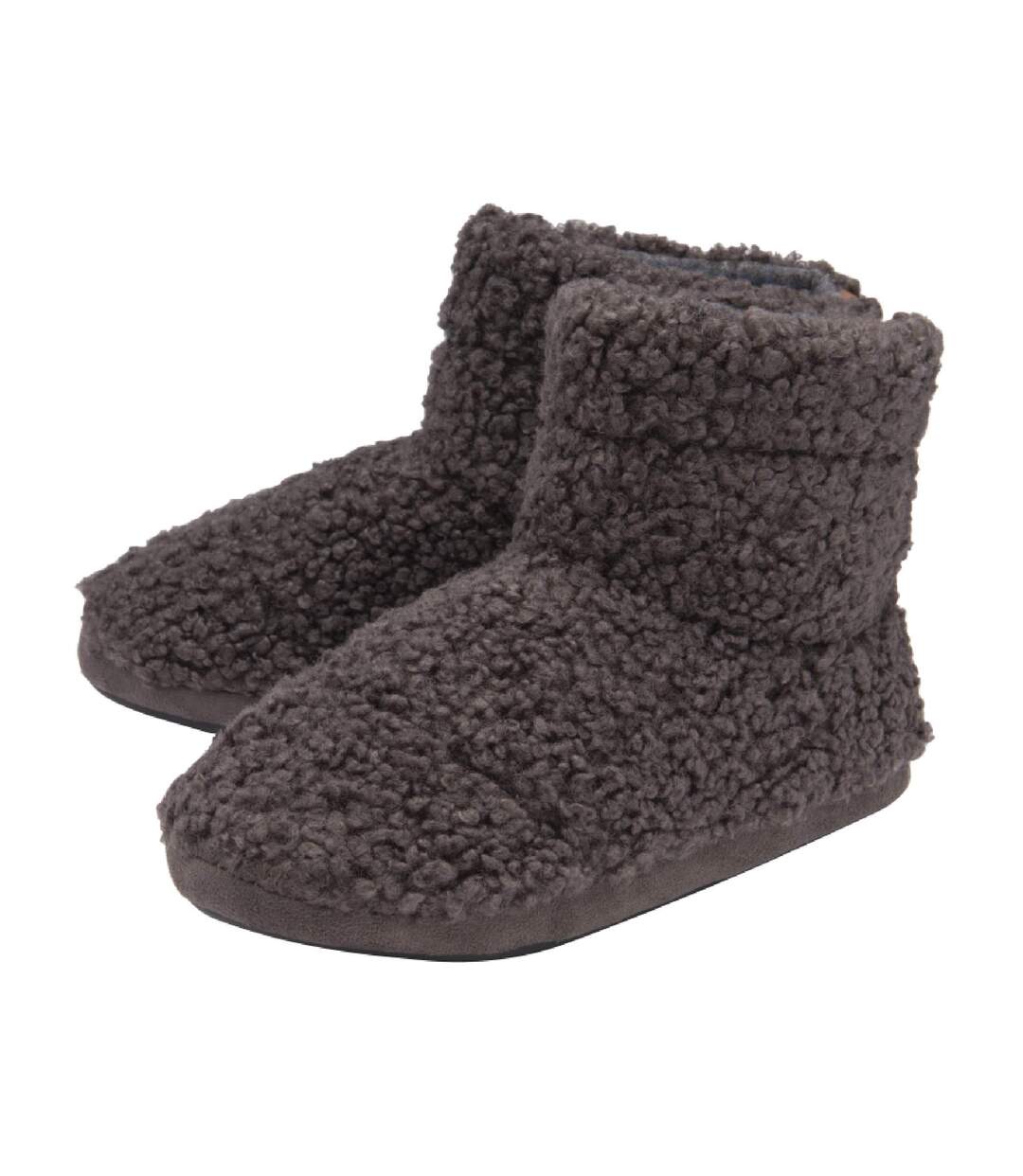 Mens Furry Sherpa Memory Foam Slipper Boots-1