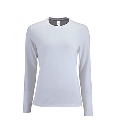 SOLS Womens/Ladies Imperial Long Sleeve T-Shirt (White) - UTPC2906