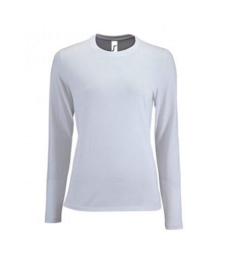 SOLS Womens/Ladies Imperial Long Sleeve T-Shirt (White) - UTPC2906