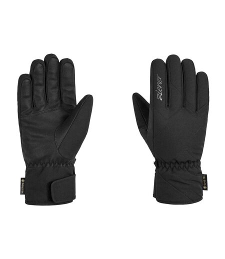 Womens/ladies Gore-tex Quilted Ski Gloves Black Ziener