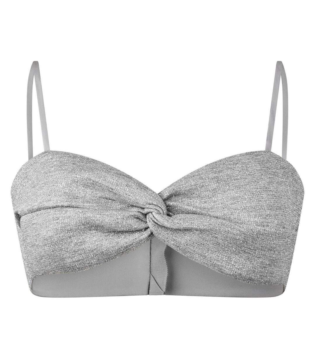 Haut Tube Motif/style Paillettes Femme Argenté Off White-1