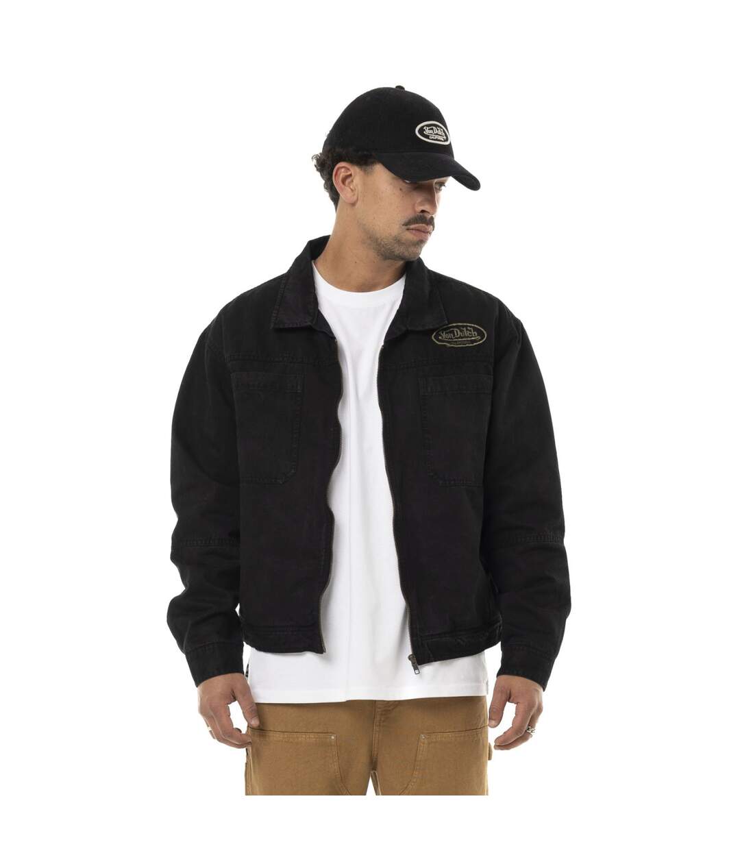 Veste Garage homme effet usé avec patch et logo dos Gary Vondutch-1