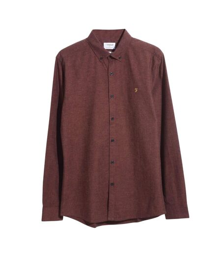 Chemise Manches Longues Steen Homme Marron Farah