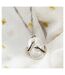 Two Hands Love Hugging White Stone Square Pearl Pendant Necklace