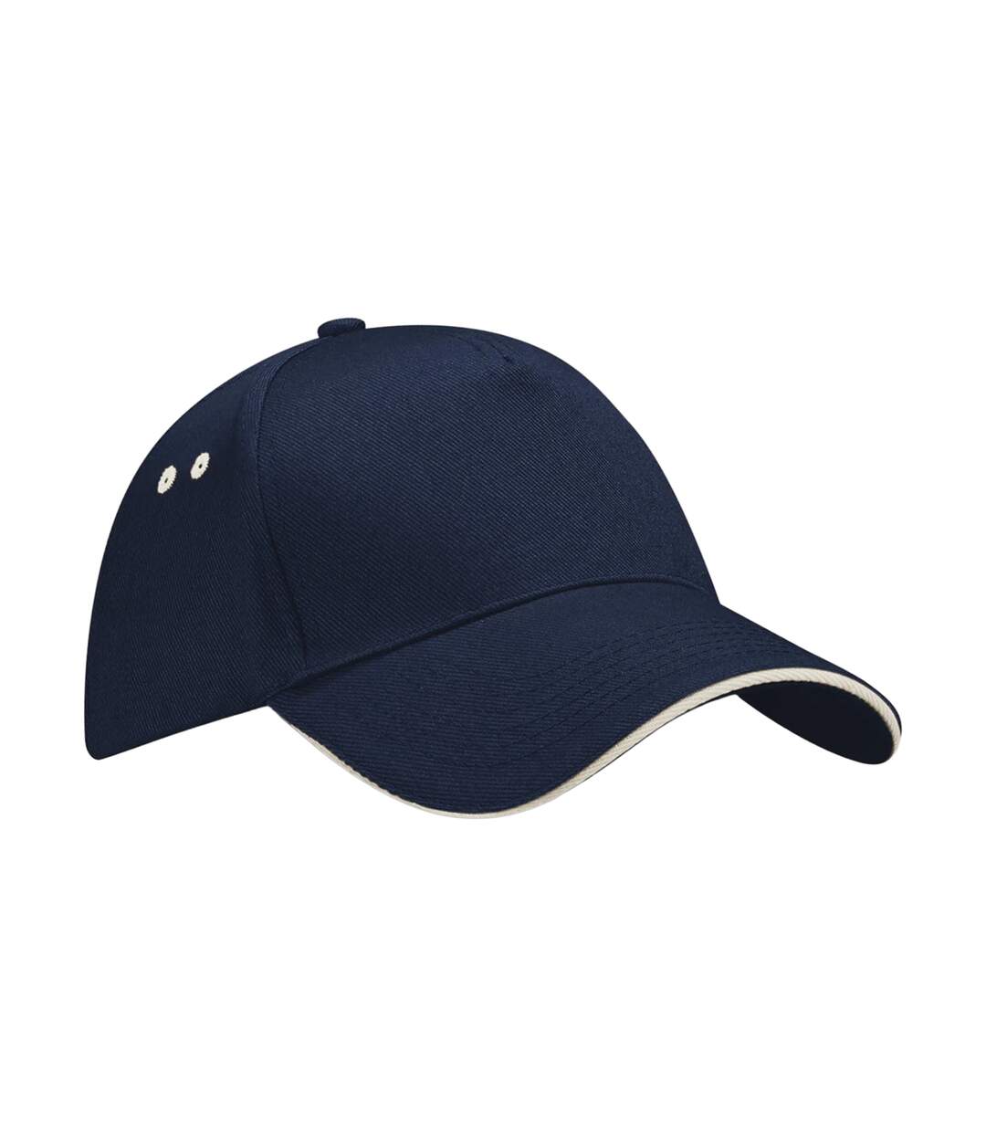 Casquette 100% Coton Adulte Unisexe Bleu Marine Français Blanc Beechfield-1