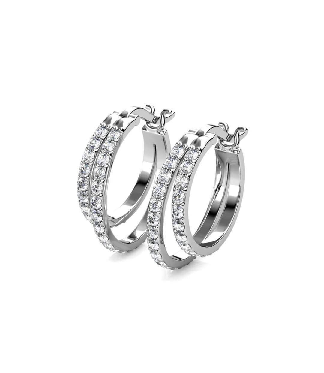 Boucles d'oreilles Duo Circlet, Cristal d'Autriche-4