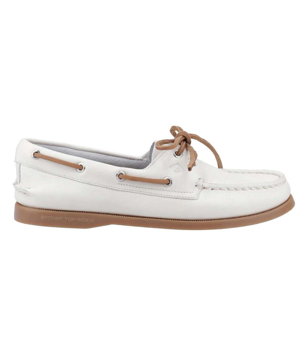 Chaussures Bateau Authentic Femme Blanc Marron Pâle Sperry-3