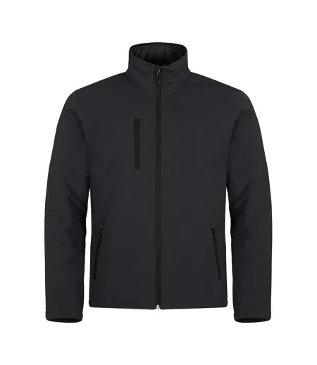 Mens Padded Soft Shell Jacket Black Clique