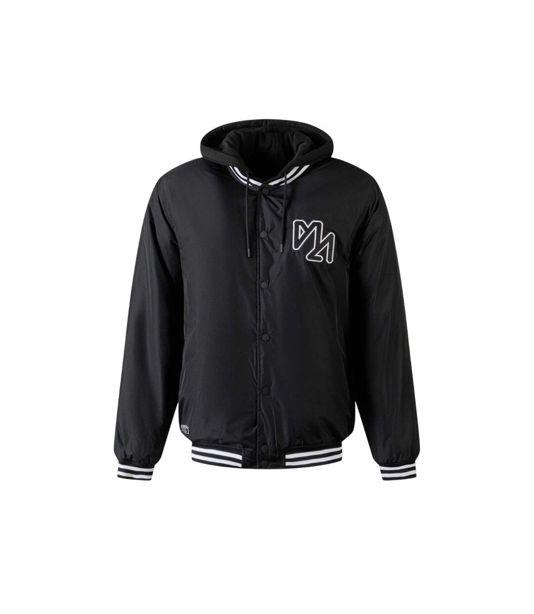 Veste Baseball Motif/style Rayures Contrastées Homme Noir Minoti-2