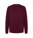 Mens Crew Neck Regular Long-sleeved Sweatshirt Dark Red Boss-1