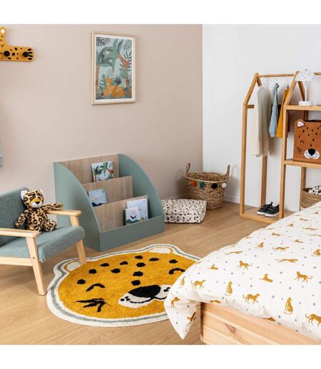 Tapis Déco Enfant Léopard 90cm Ocre